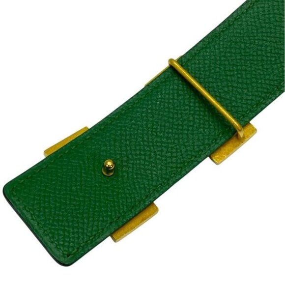 Hermes Constance Belt Accessories Small Leather Brown Green Marked main image 7